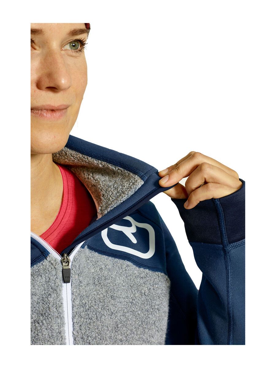 Ortovox Merino Fleece Plus Jacket W, night blue - Bild 5