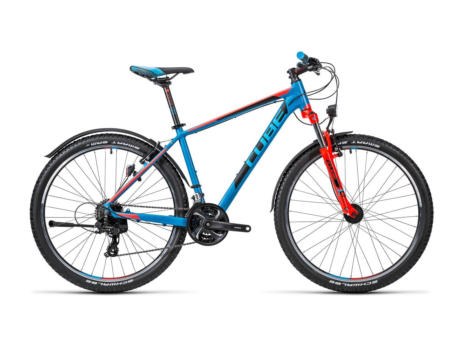 Cube Aim Allroad 27.5, caribbeanblue´n´flashred - Bild 1