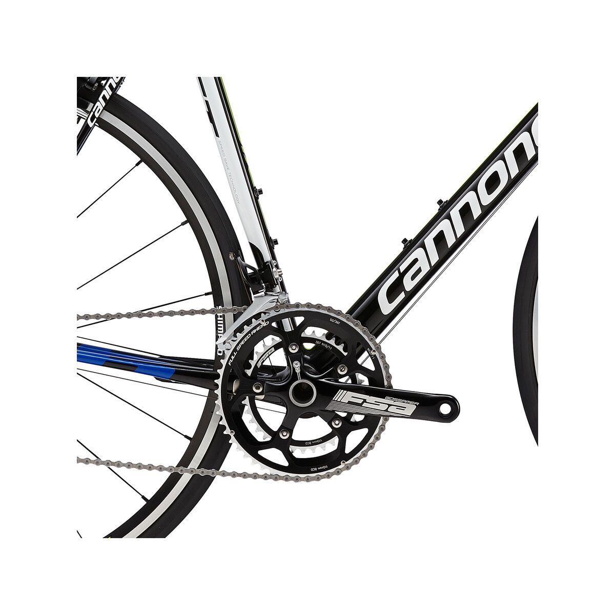 Cannondale SuperSix Evo 105 5, jet black with nu team blue, berserker green and magnesium white - Bild 3