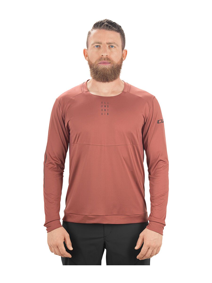 Cube AM Rundhalstrikot langarm, marsala - Bild 3