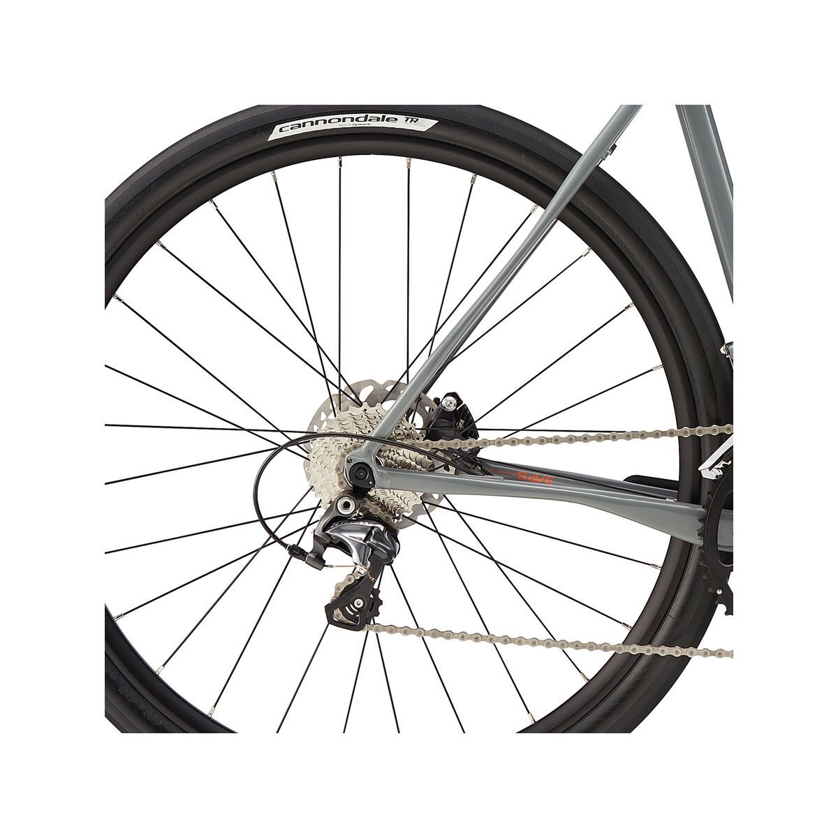 Cannondale Slate Ultegra, stealth grey w/ acid orange and brushed silver, gloss - Bild 5