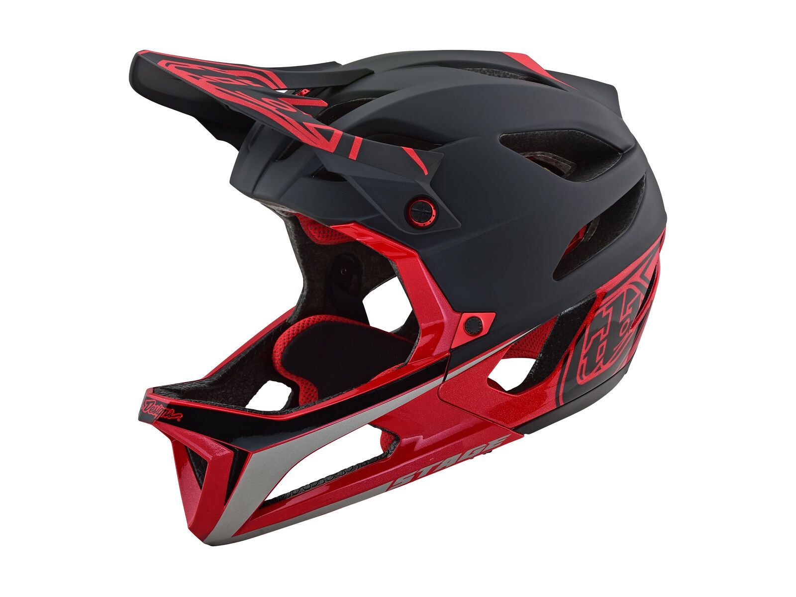 TroyLee Designs Stage Race Helmet MIPS, black/red - Bild 1