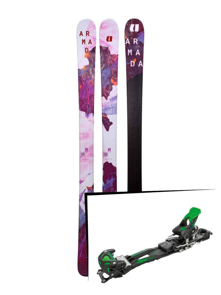 Set: Armada Victa 93 2019 + Tyrolia Adrenalin 16 solid black flash green - Bild 1