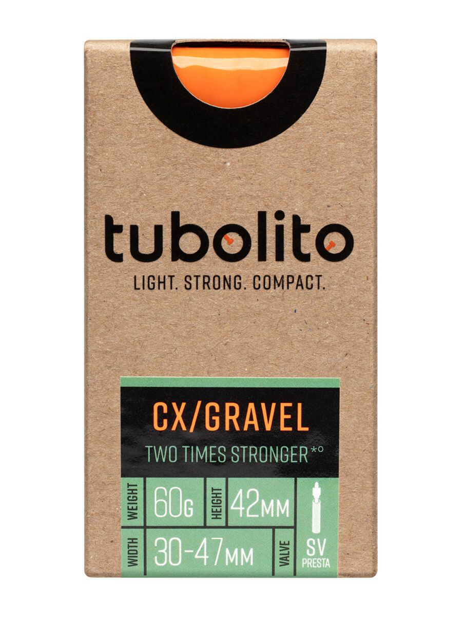 Tubolito Tubo CX/Gravel 42 mm - 700C/650B x 30-47, orange - Bild 2
