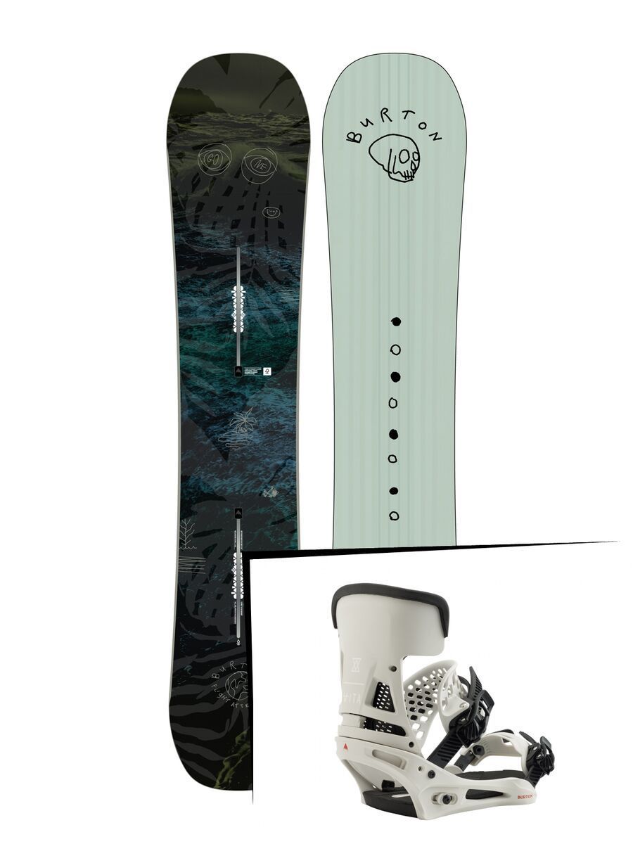 Set: Burton Flight Attendant Wide 2019 + Burton Malavita vape cloud - Bild 1