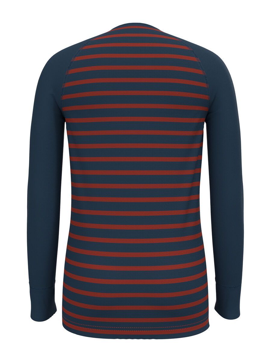 Odlo Active Warm Eco Kids Stripes Base Layer, blue wing teal/ketchup - Bild 2