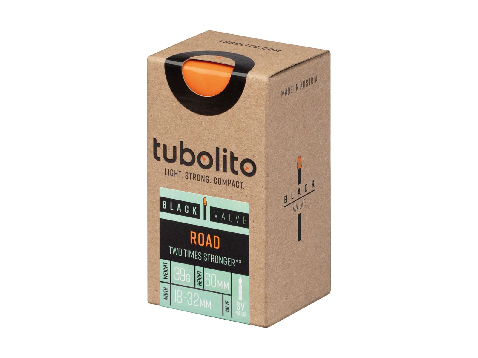 Tubolito Tubo Road 60 mm - 700C x 18-32 / Black Valve orange/black 33000035