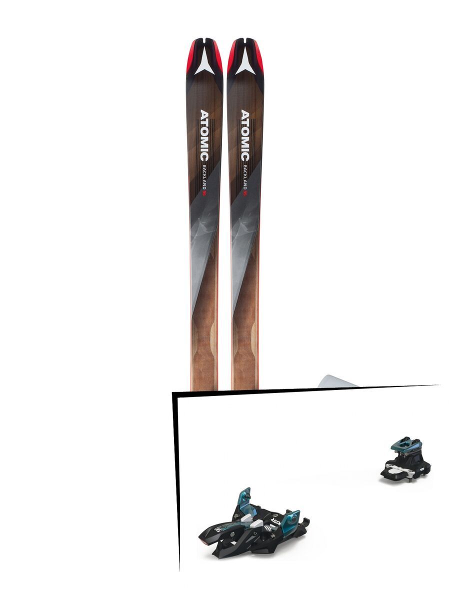 Set: Atomic Backland 95 + Hybrid Skin 95 2019 + Marker Alpinist 9 black/turquoise - Bild 1