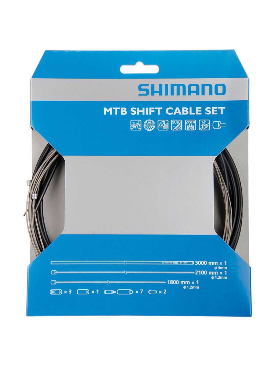 Shimano Schaltzug-Set MTB Sil-Tec beschichtet, schwarz - Bild 1