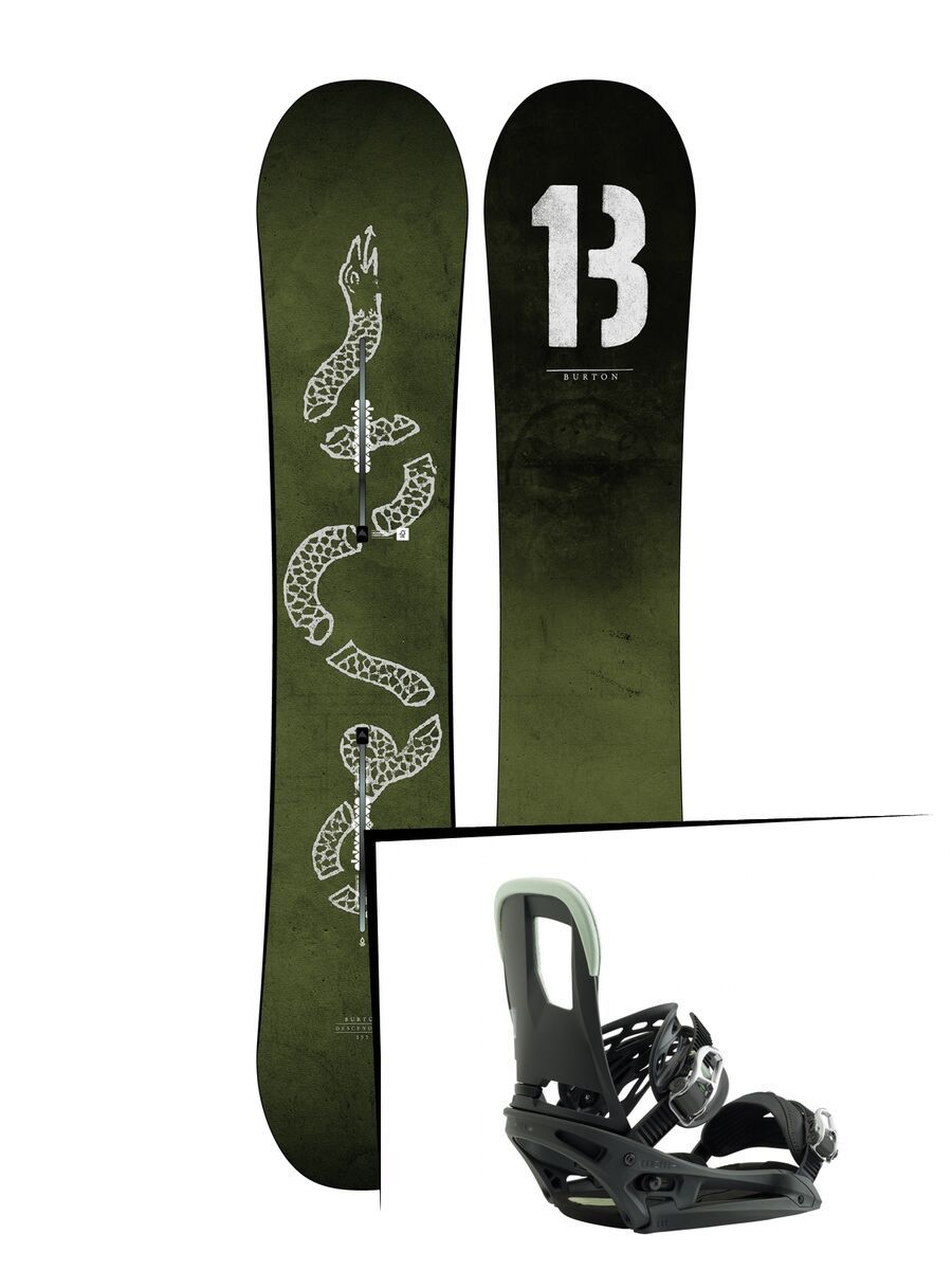Set: Burton Descendant 2019 + Burton Cartel EST salty shark - Bild 1