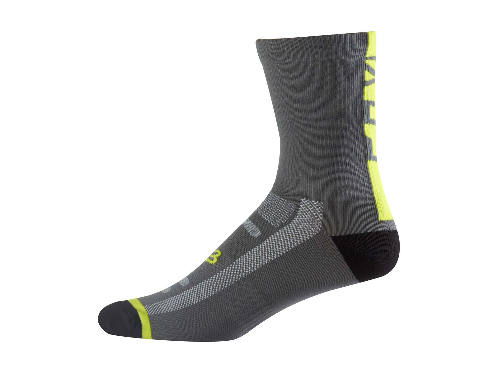 Fox 8 Logo Trail Sock, graphite/yellow - Bild 1