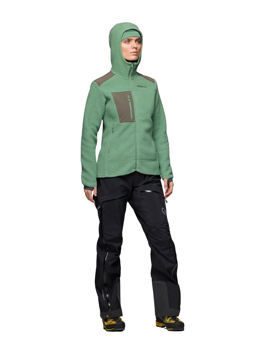 Norrona trollveggen warm3 Zip Hood W's, dark ivy - Bild 6