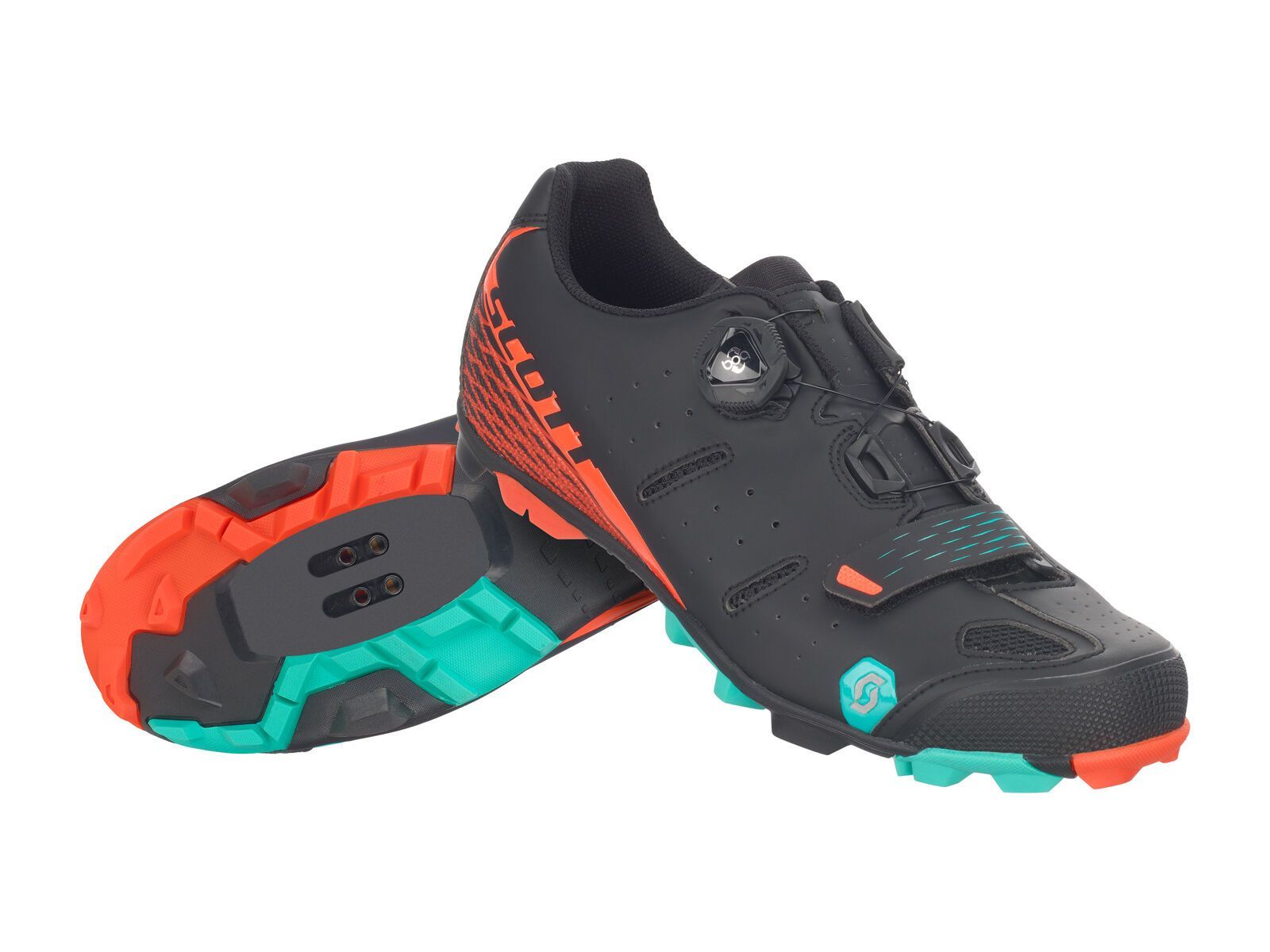 Scott MTB Elite Boa Shoe, matt black/orange - Bild 1