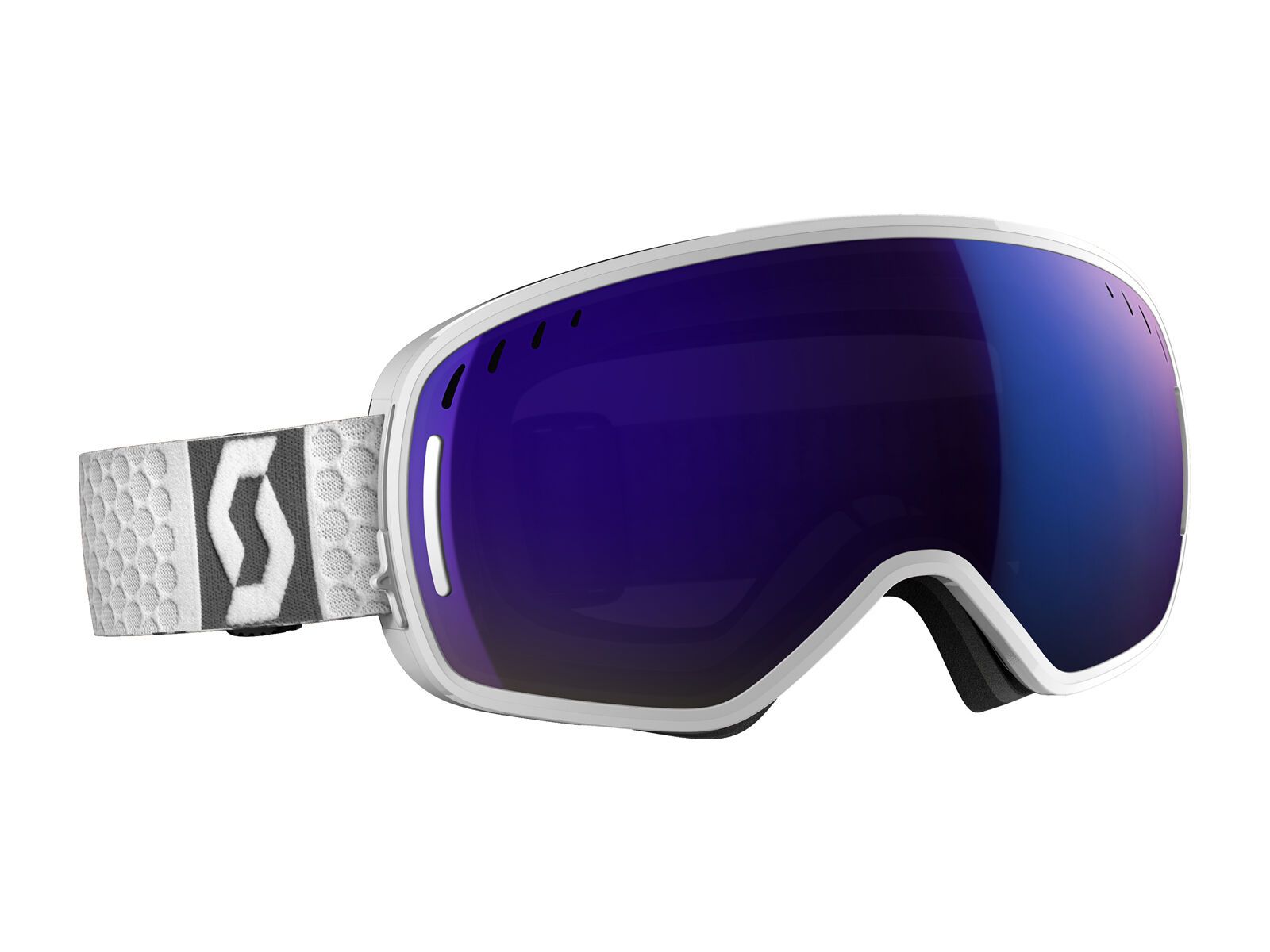 Scott LCG inkl. Wechselscheibe, white/Lens: solar blue chrome - Bild 1