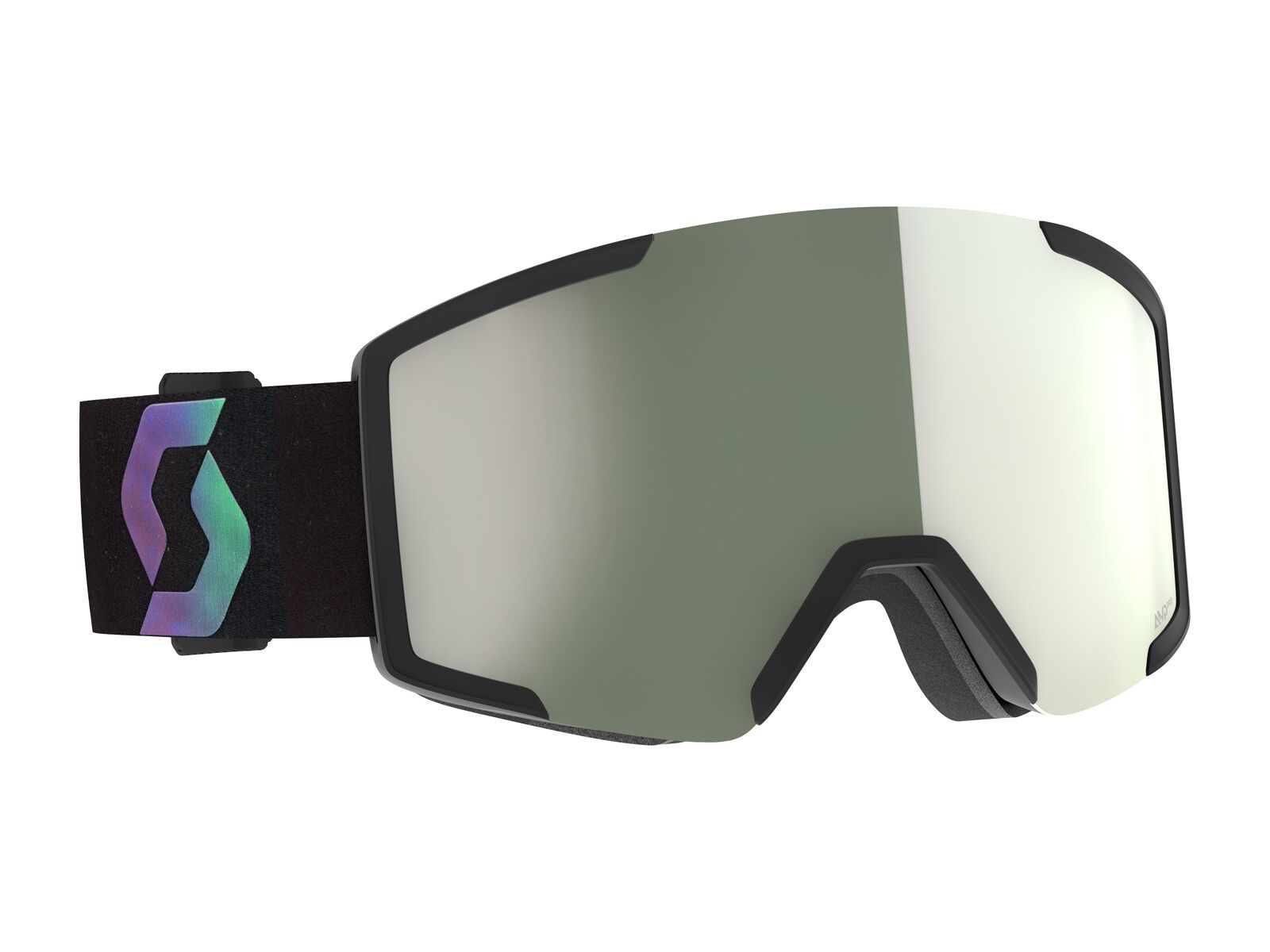 Scott Shield, AMP Pro White Chrome / black/aurora green - Bild 1