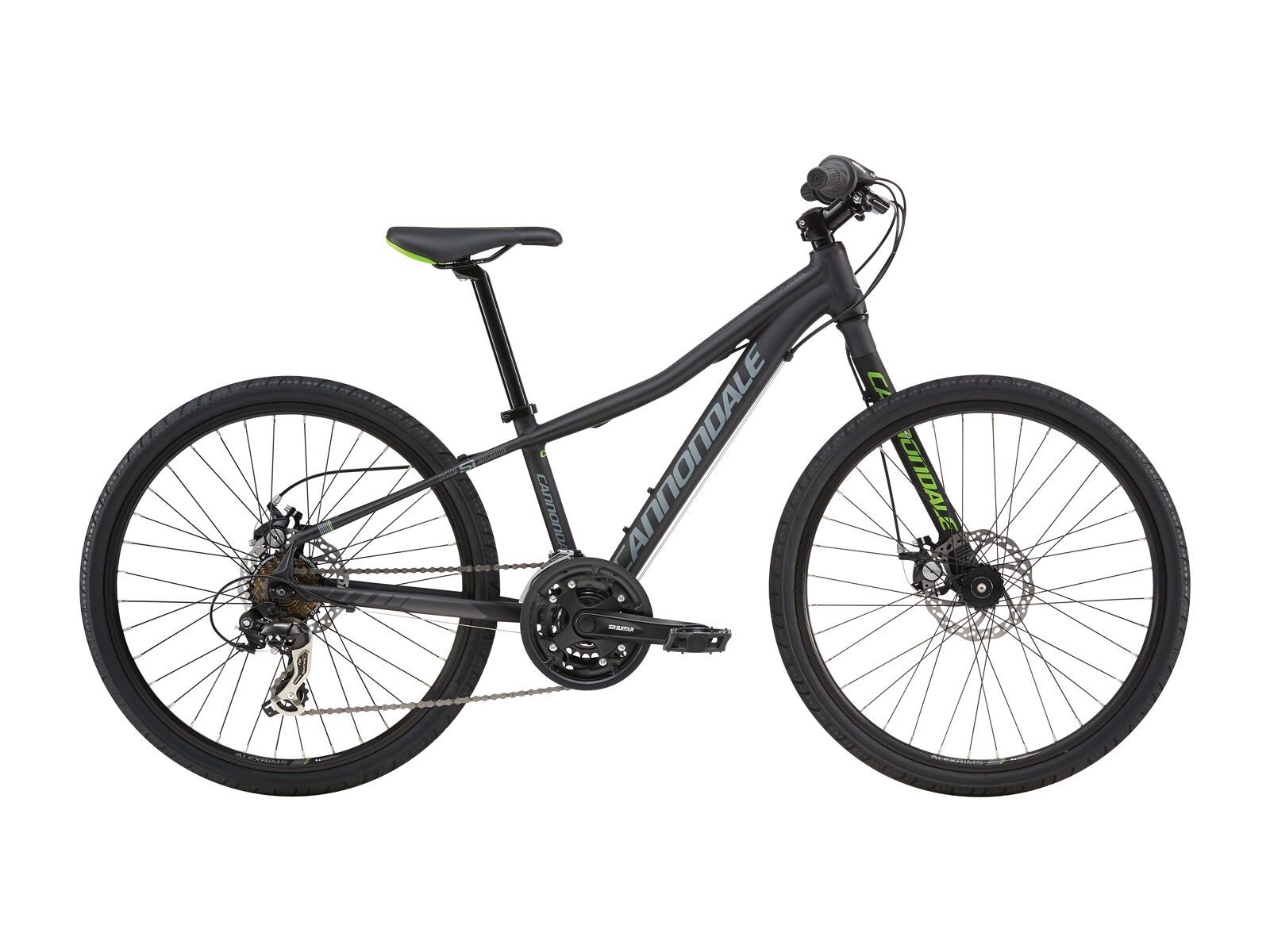 Cannondale Street 24 Kids, jet black w/ berserker green, stealth grey and nearly black, matte - Bild 1