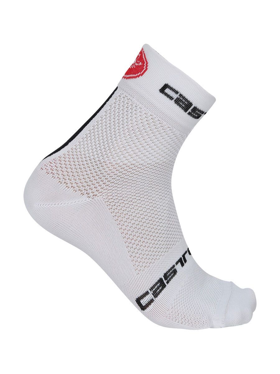 Castelli Free 6 Sock, white/black/red - Bild 1