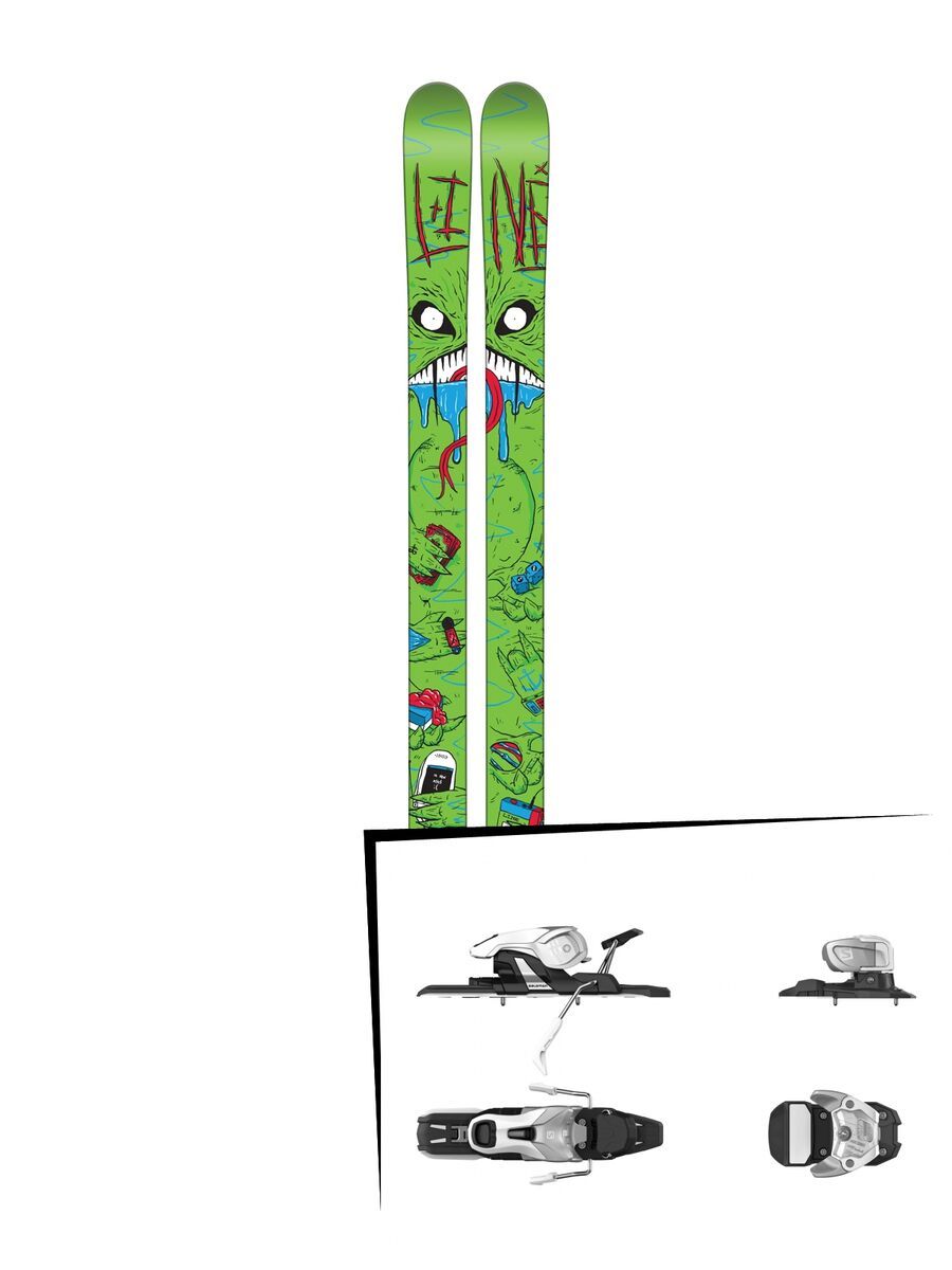 Set: Line Future Spin 2016 + Salomon Warden 11 90 mm, silver white - Skiset - Bild 1