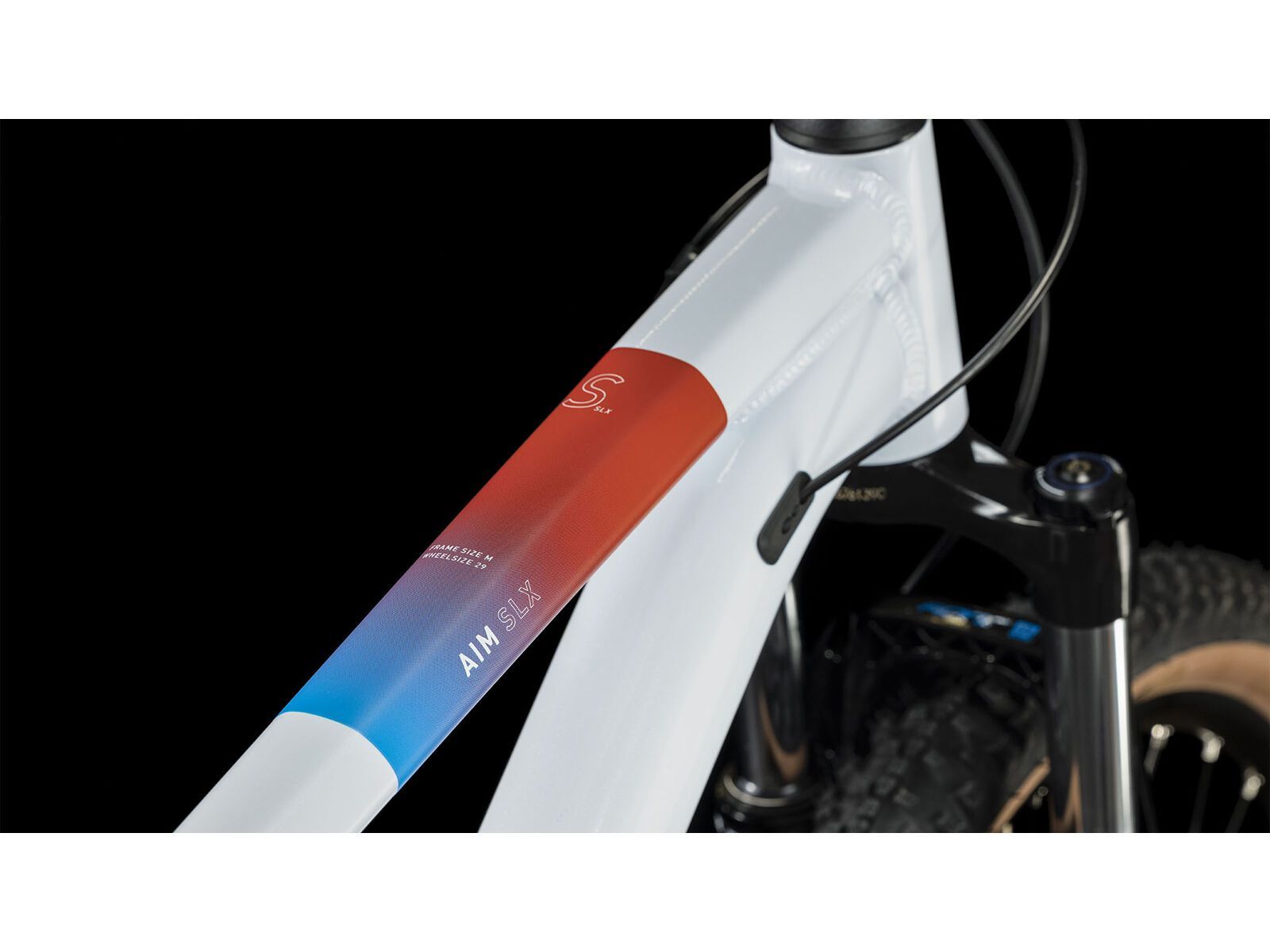 Cube Aim SLX 29, white´n´blue´n´red | BIKER-BOARDER.DE