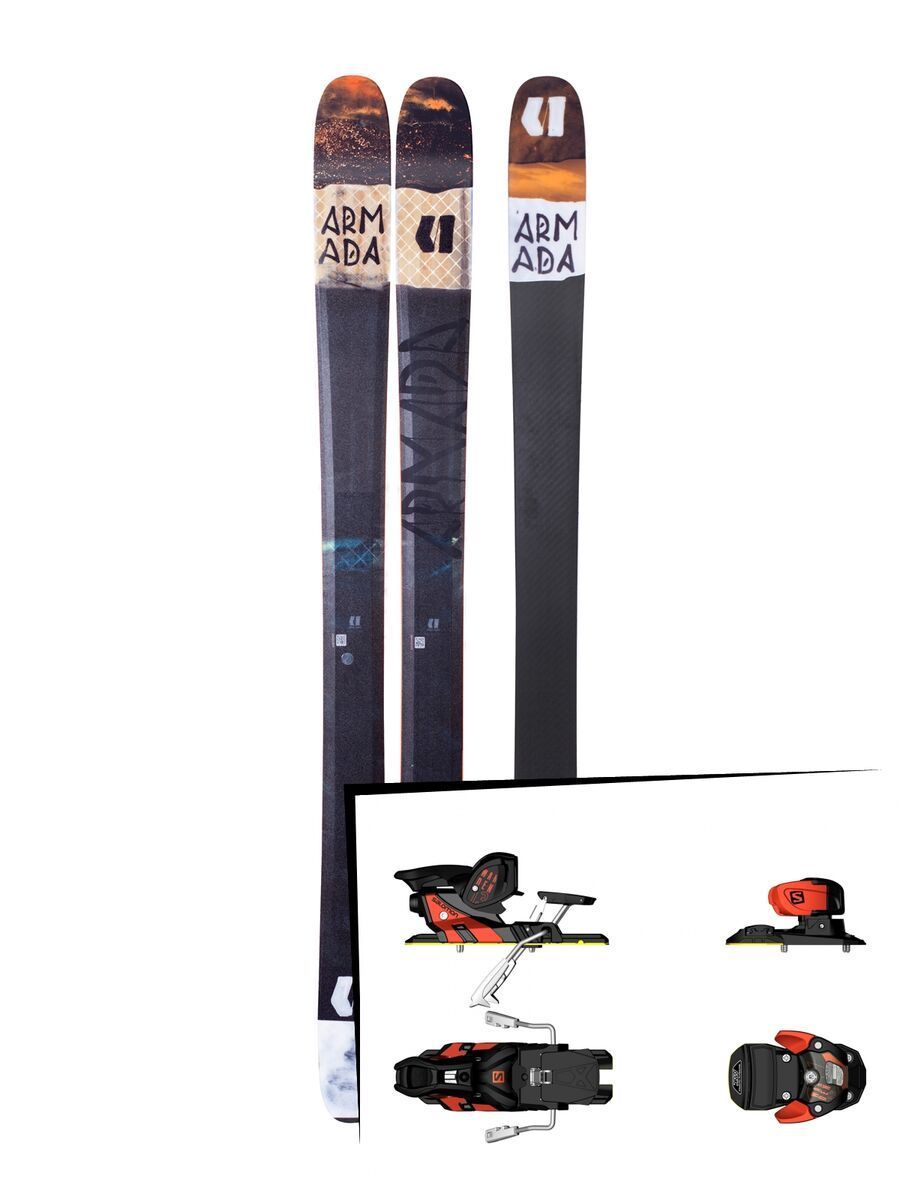 Set: Armada Tracer 108 2018 + Salomon Warden MNC 13 white/black/orange - Bild 1
