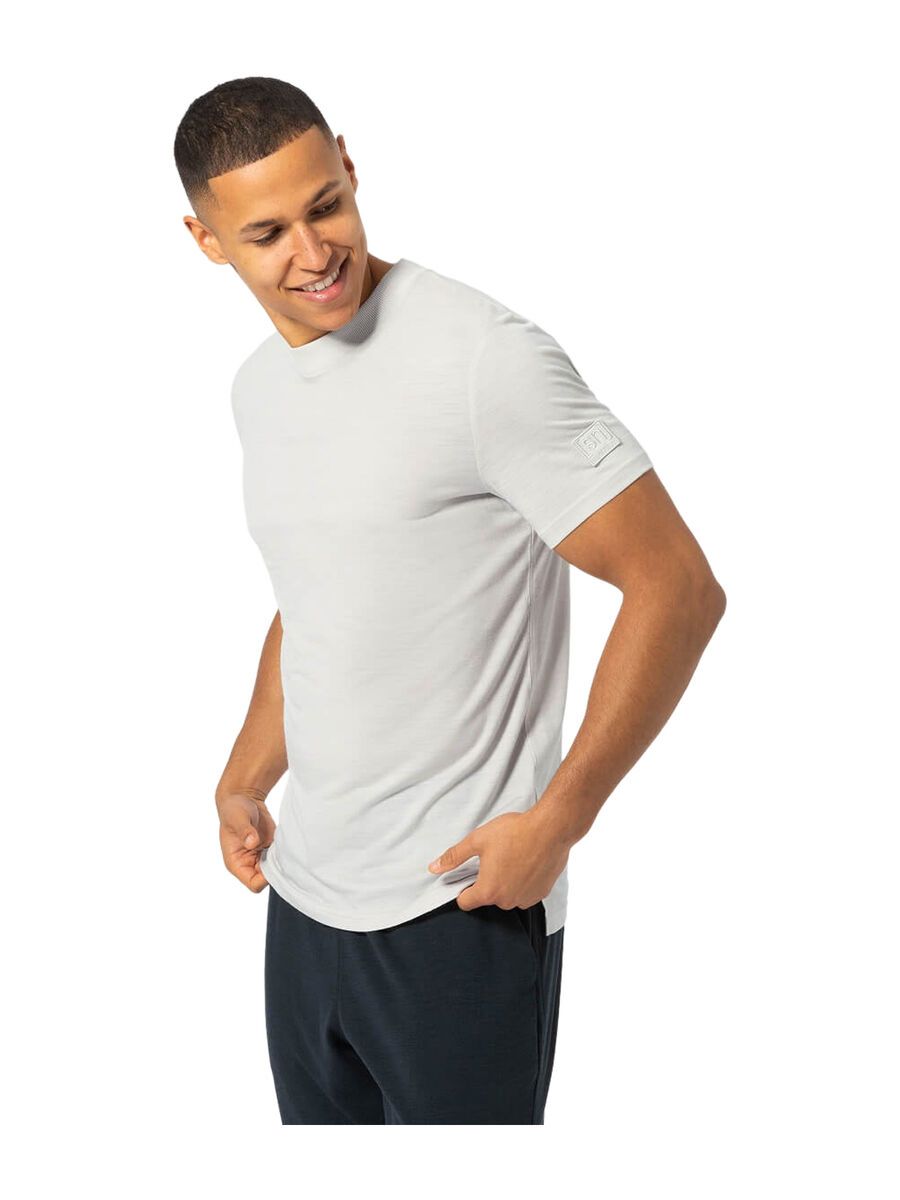 super.natural Casual Rib Bio J Tee Herren, white stone melange - Bild 3