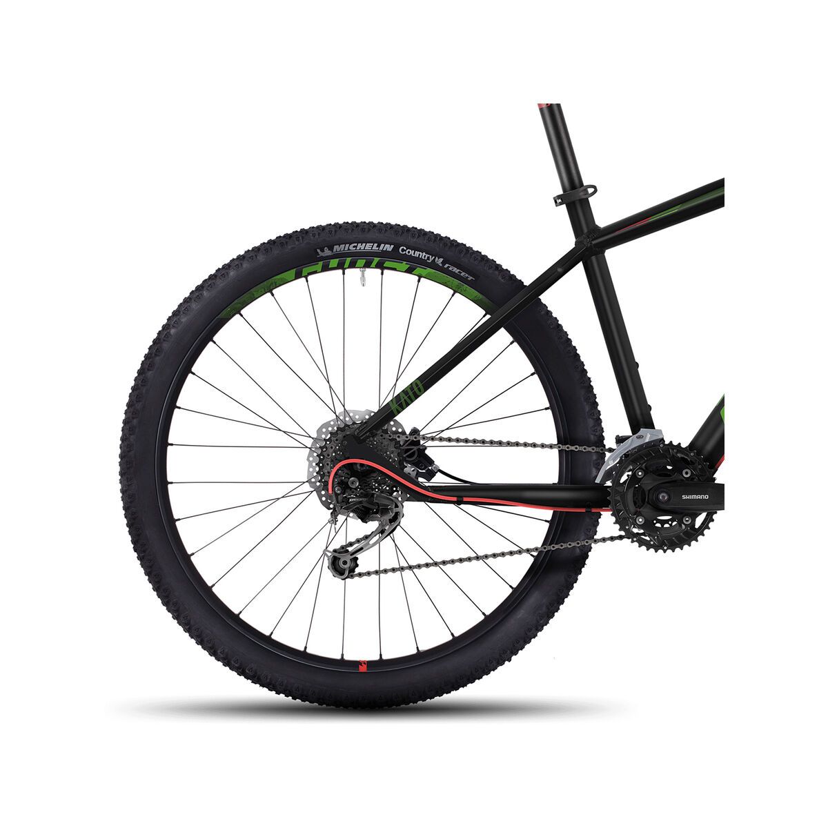 Ghost Kato 3 AL 27.5, night black/riot green/neon red - Bild 4