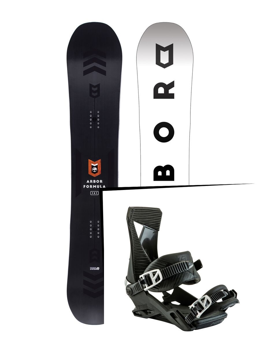 Set: Arbor Formula 2017 + Nitro Zero 2017, not black - Snowboardset - Bild 1