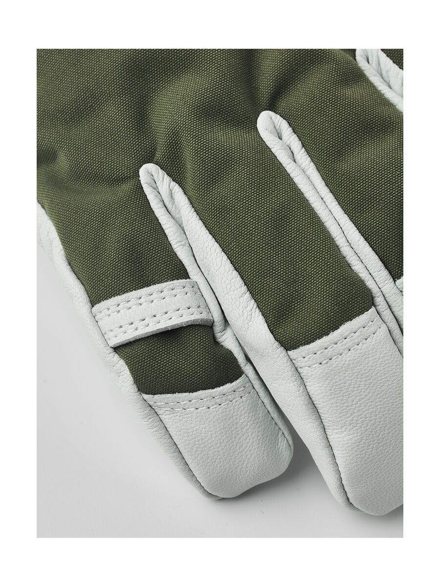 Hestra Army Leather Heli Ski 5 Finger, olive - Bild 2