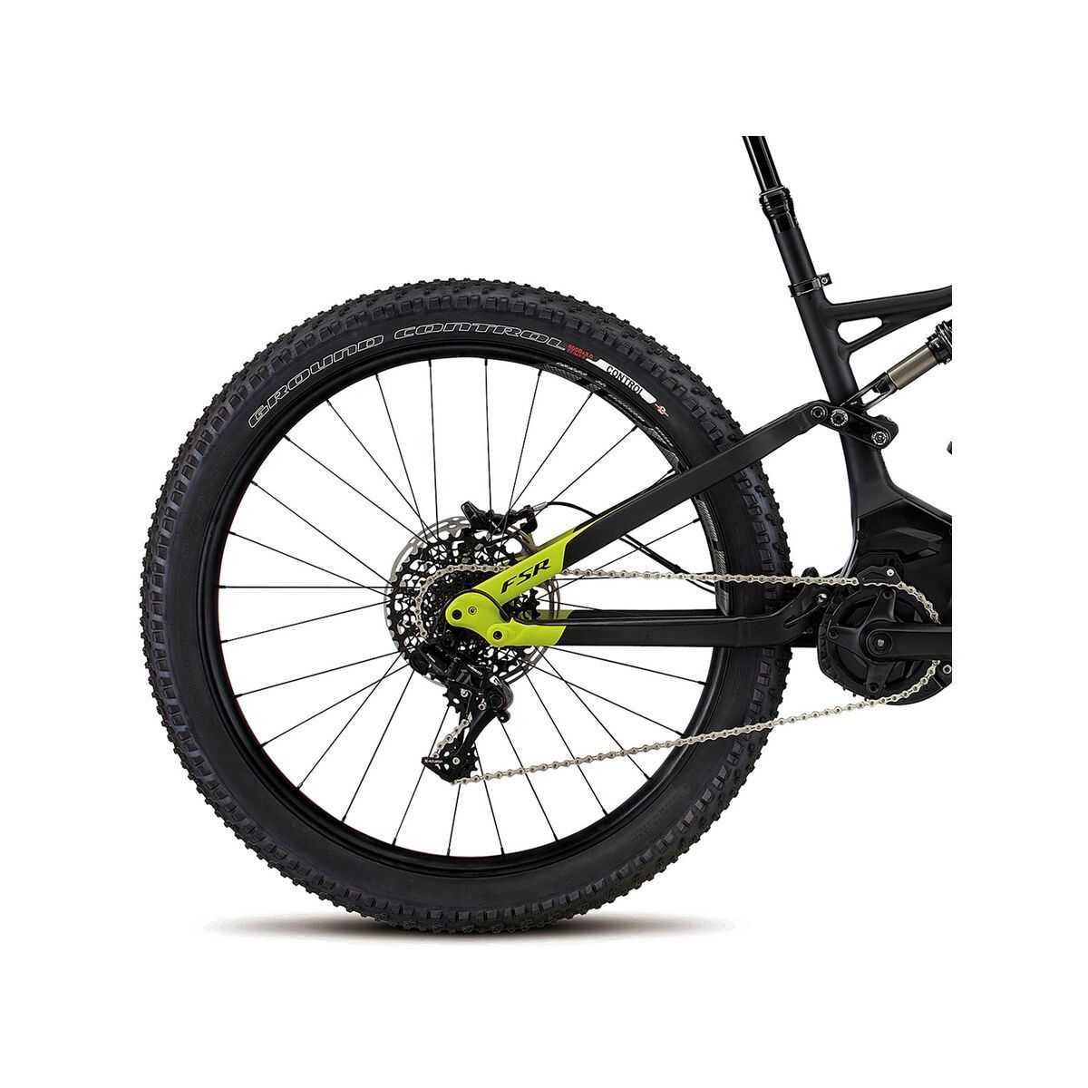 Specialized Woman's Turbo Levo FSR Comp 6Fattie, satin/gloss tarmac black/hyper green - Bild 4
