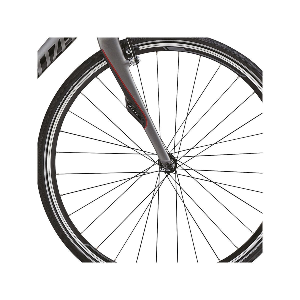 Specialized Sirrus Elite, Satin Sterling/Gloss Black/Red - Bild 2