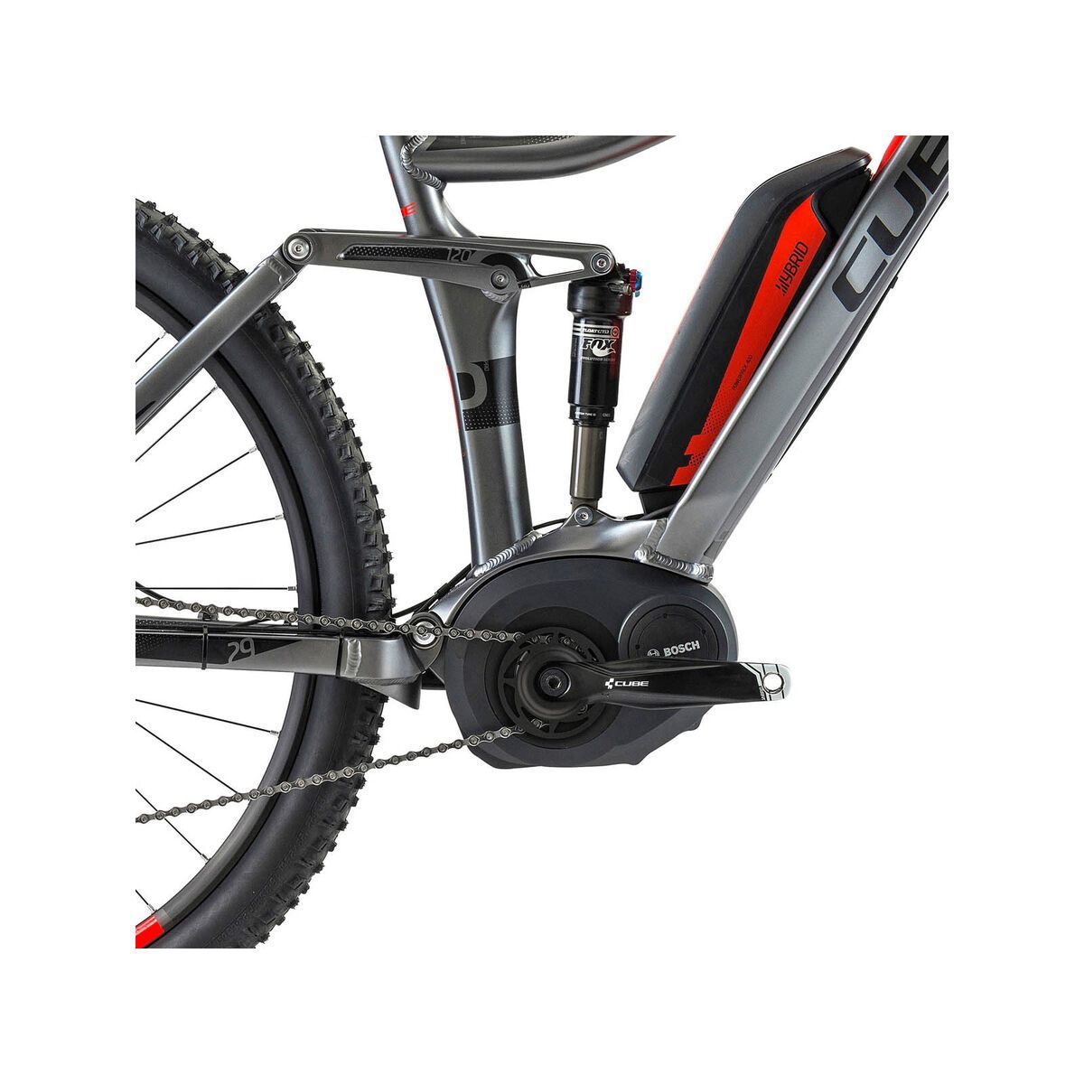 Cube Stereo Hybrid 120 Pro 29, grey/black/flashred - Bild 3