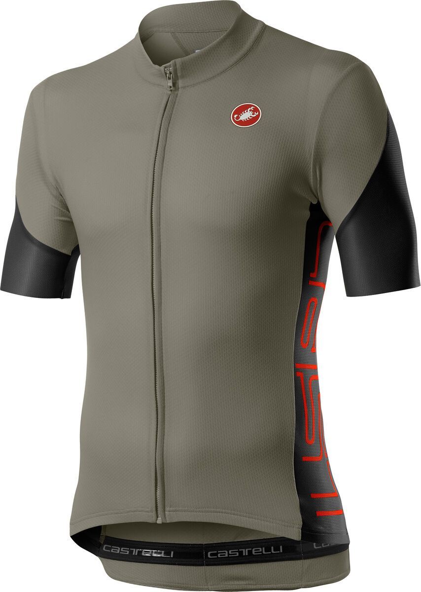 Castelli Entrata V Jersey, bark green/light black/fiery red - Bild 1