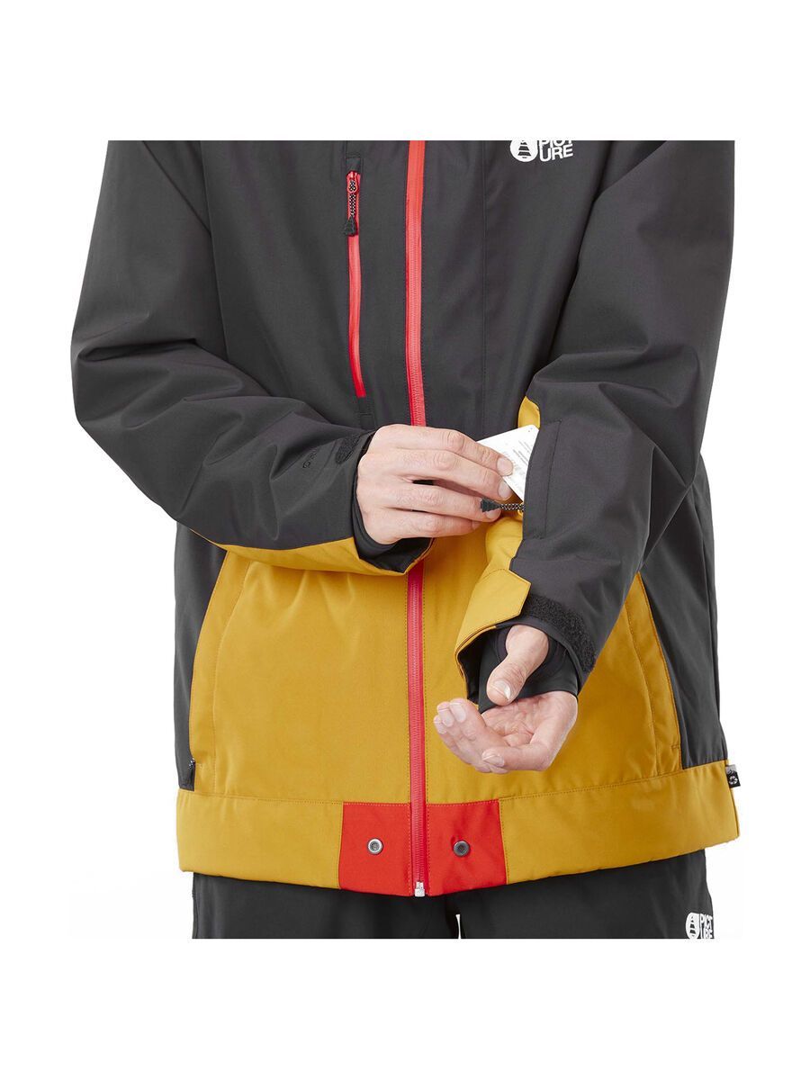 Picture Lodjer Jacket, black/golden yellow - Bild 7