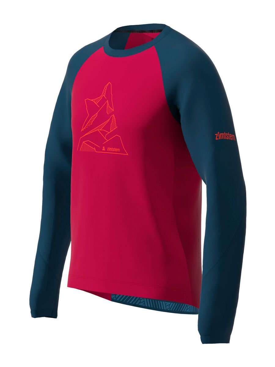 Zimtstern PureFlowz Shirt LS Men, jester red/french navy - Bild 2