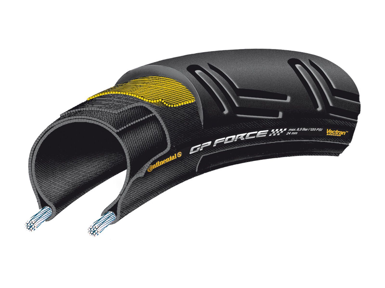 Continental Grand Prix Force VectranBreaker, 700C, black - Bild 3