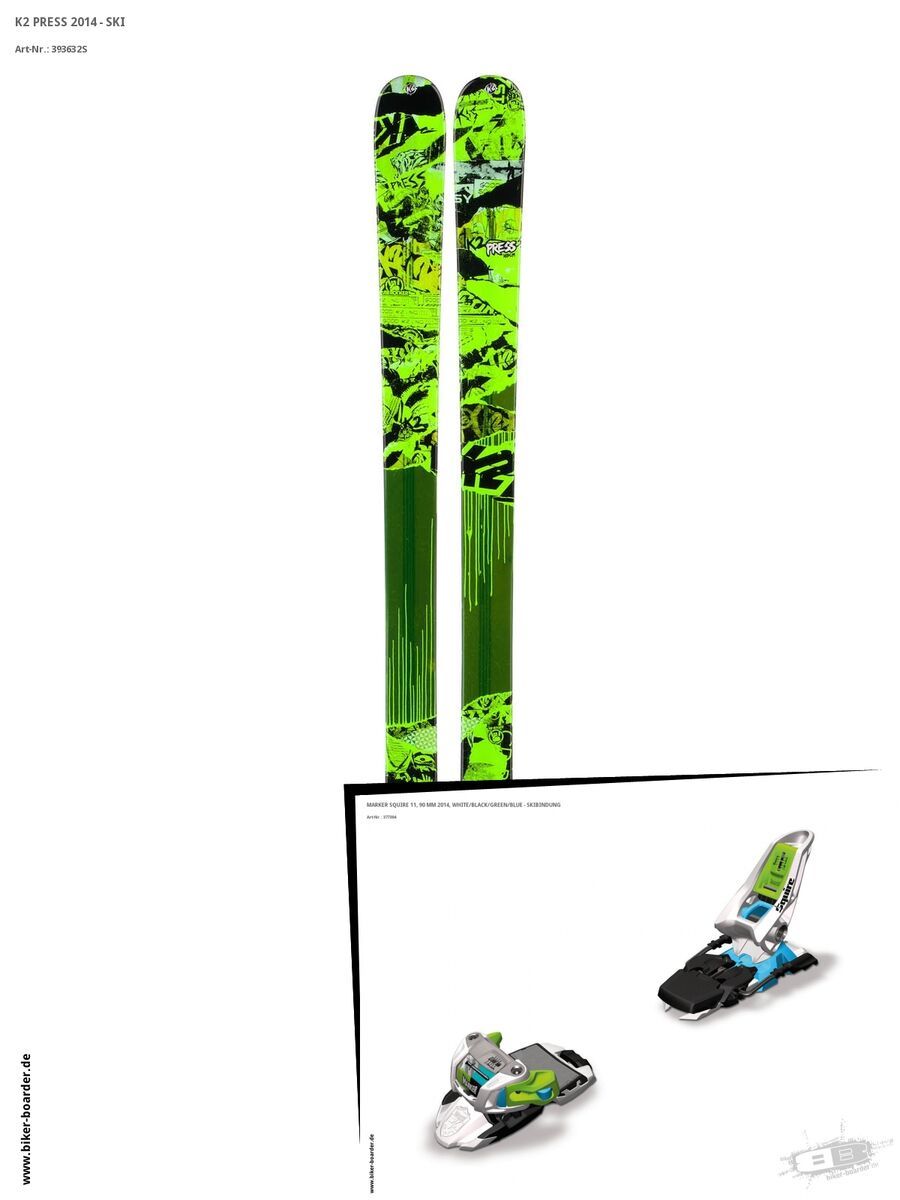 K2 SKI Set: Press 2014 + Marker Squire 11 - Bild 1