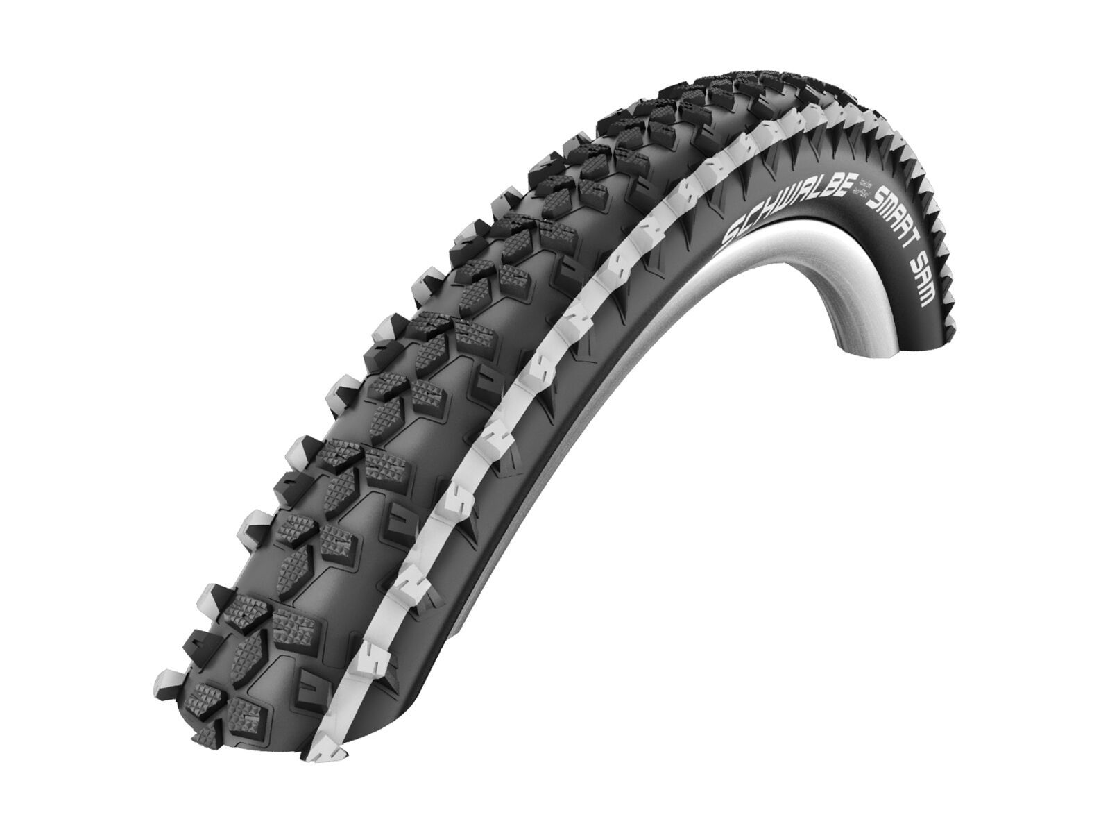 Schwalbe Smart Sam Performance, 26 Zoll, black/white stripes - Bild 1
