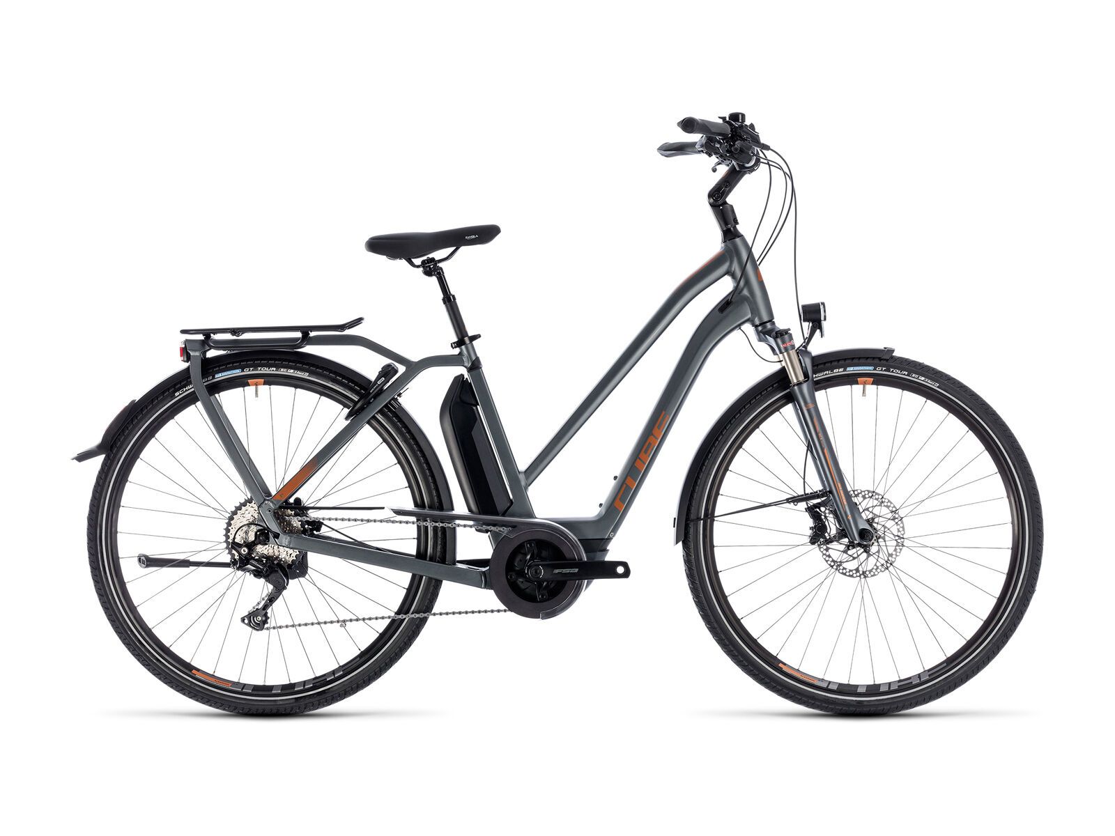 Cube Town Hybrid Sport Pro 400 Trapeze, grey´n´copper - Bild 1