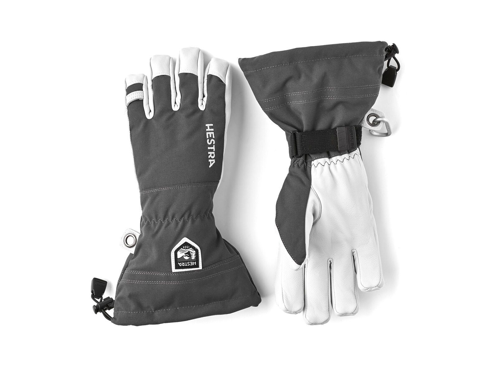 Hestra Army Leather Heli Ski 5 Finger, grey - Bild 1
