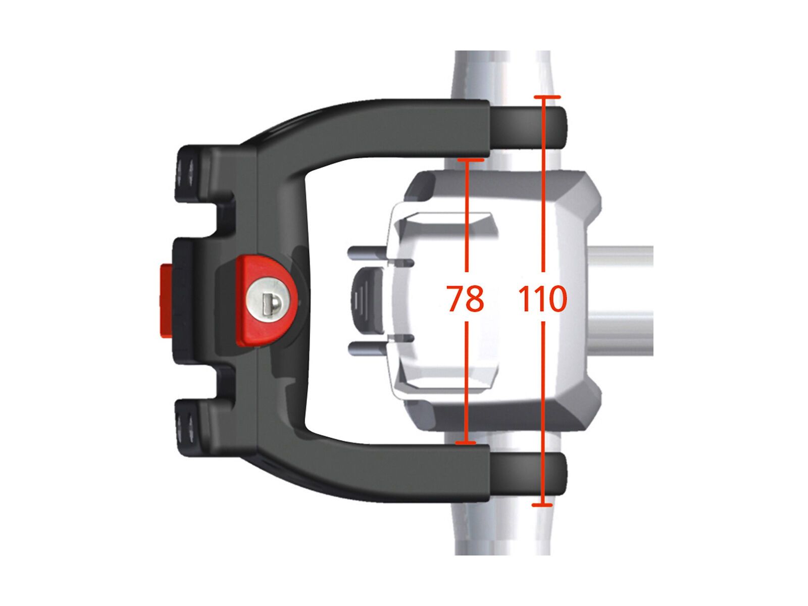 Klickfix Lenker Adapter E mit Schloss - Bild 3
