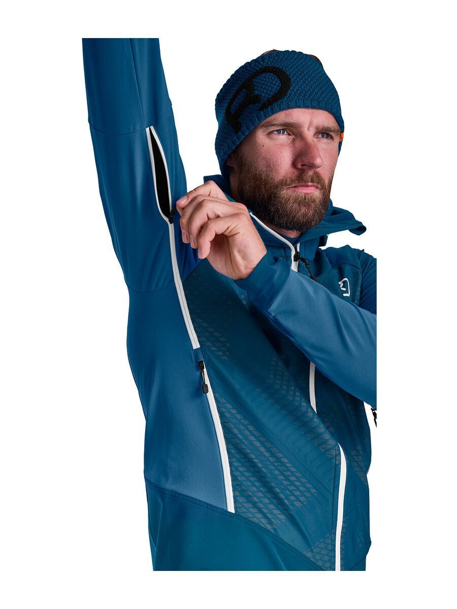 Ortovox Merino Naturtec Light Col Becchei Jacket M, mountain blue - Bild 3