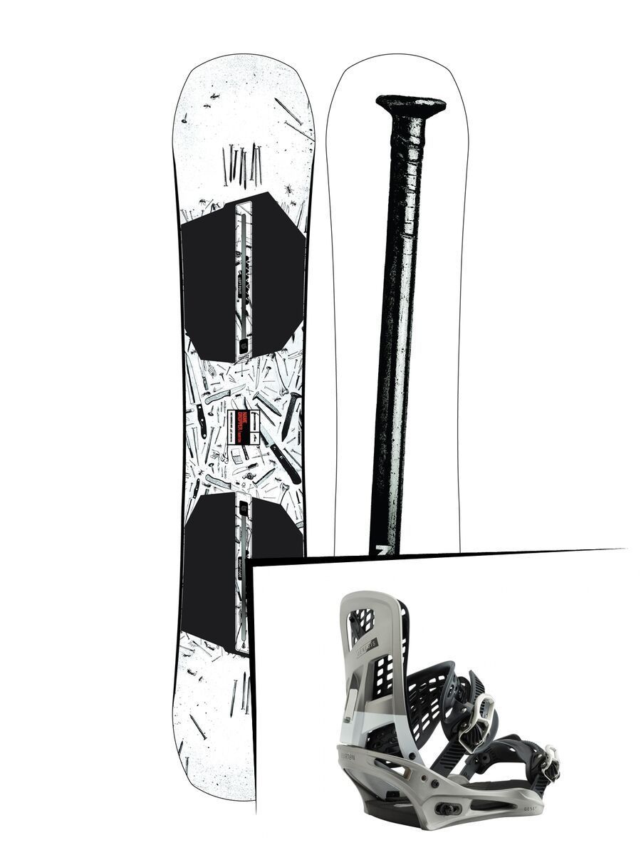 Set: Burton Name Dropper 2019 + Burton Genesis super silver - Bild 1