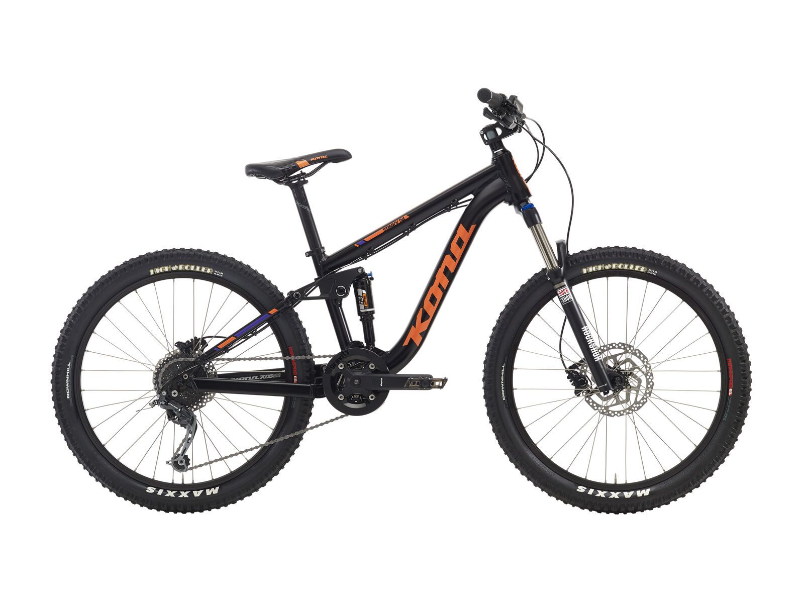 Kona Stinky 24, matt black w/ team orange & purple decals - Bild 1