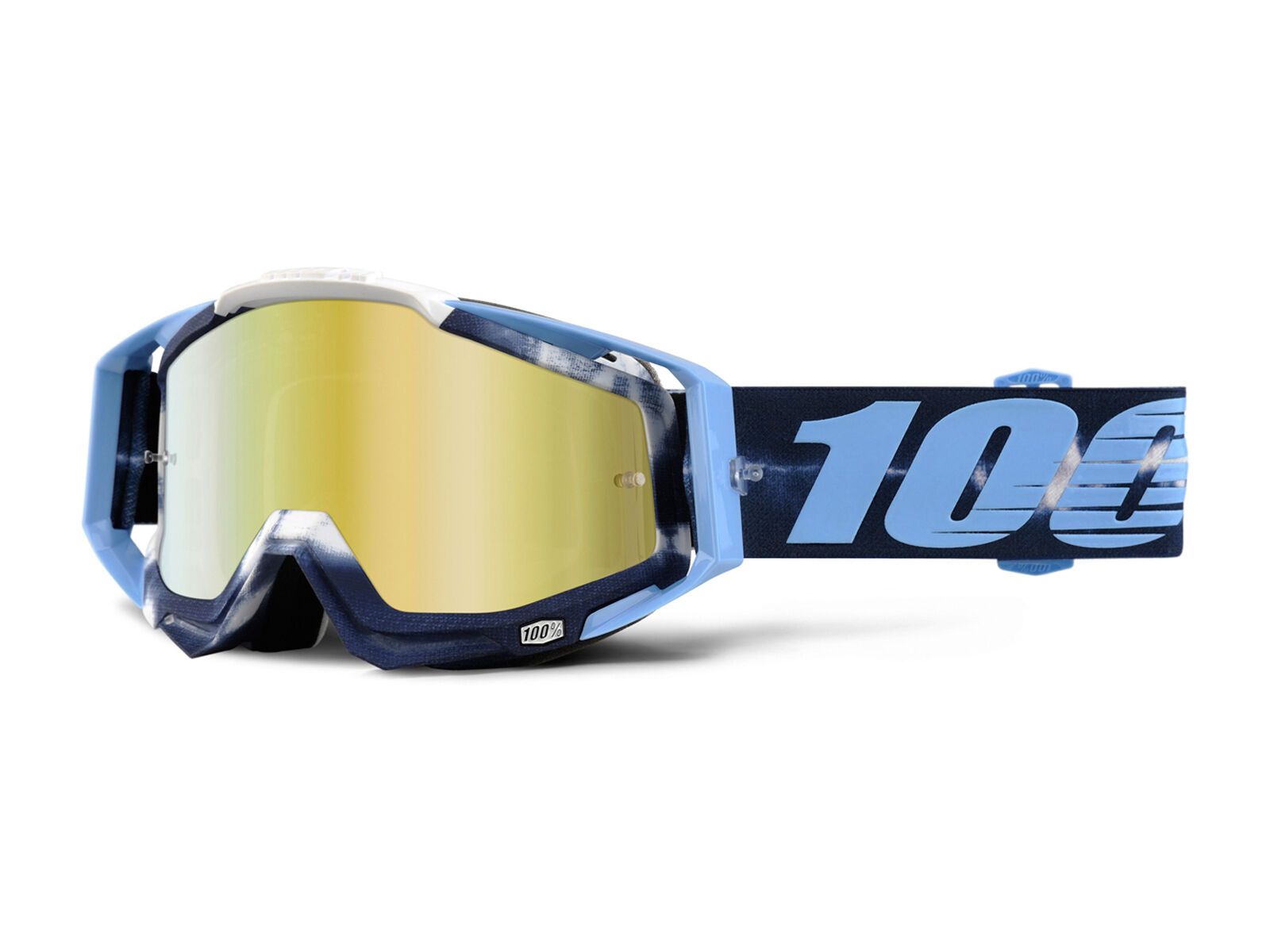 100% Racecraft inkl. WS, tiedye/Lens: mirror gold - Bild 1