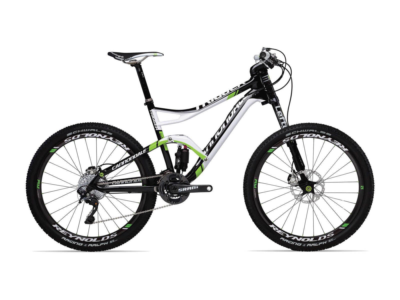 *** 2. Wahl *** Cannondale Trigger Carbon 1 2013, exposed carbon w/ magnesium white and bersker green accents gloss - Mountainbike | Rahmenhöhe M // 45,7 cm - Bild 1