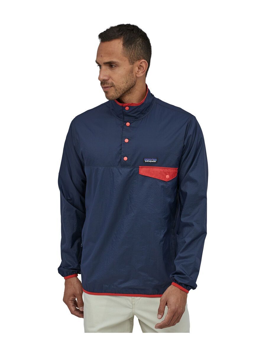 Patagonia Men's Houdini Snap-T Pullover, stone blue w/new navy - Bild 3