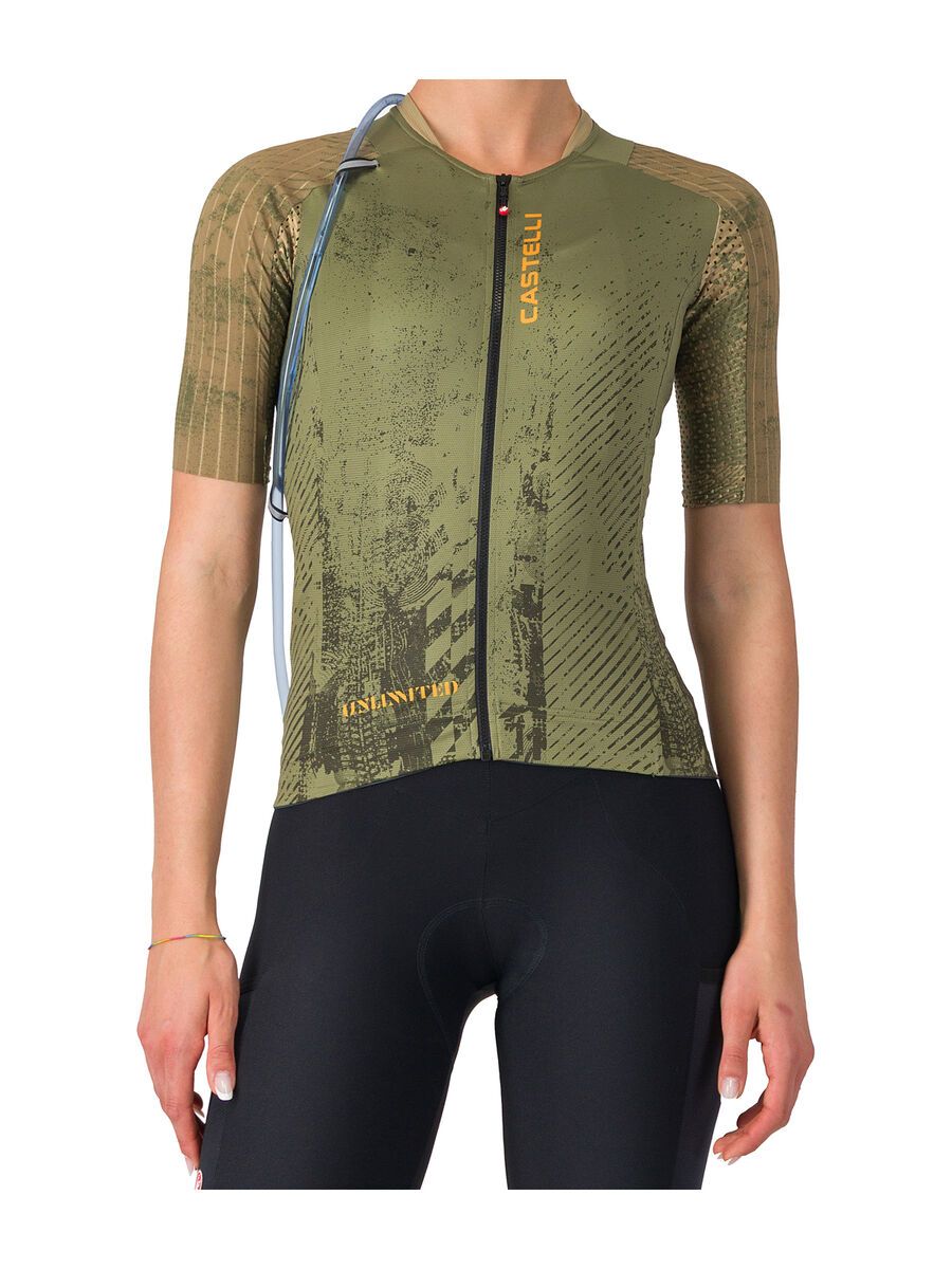 Castelli Unlimited Pro 2 W Jersey, forest green/elmwood/vivid ora - Bild 1