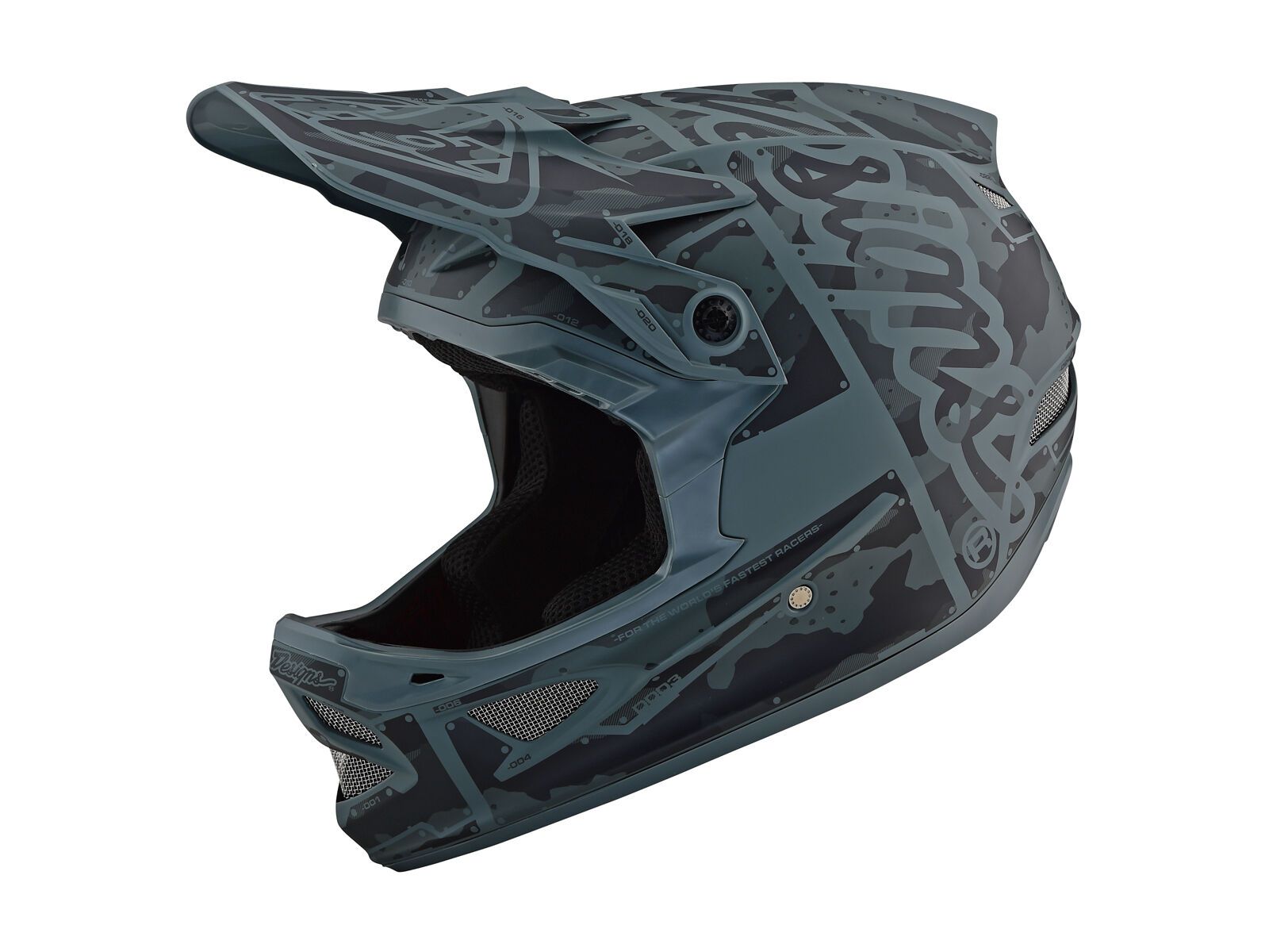 TroyLee Designs D3 Fiberlite Factory Camo Helmet, green - Bild 1