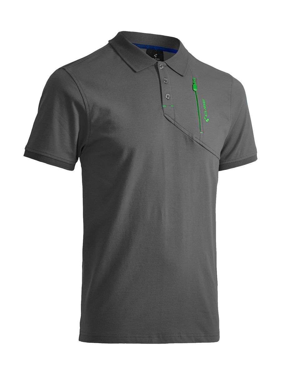 Cube Polo Shirt Classic, grey´n´green - Bild 1