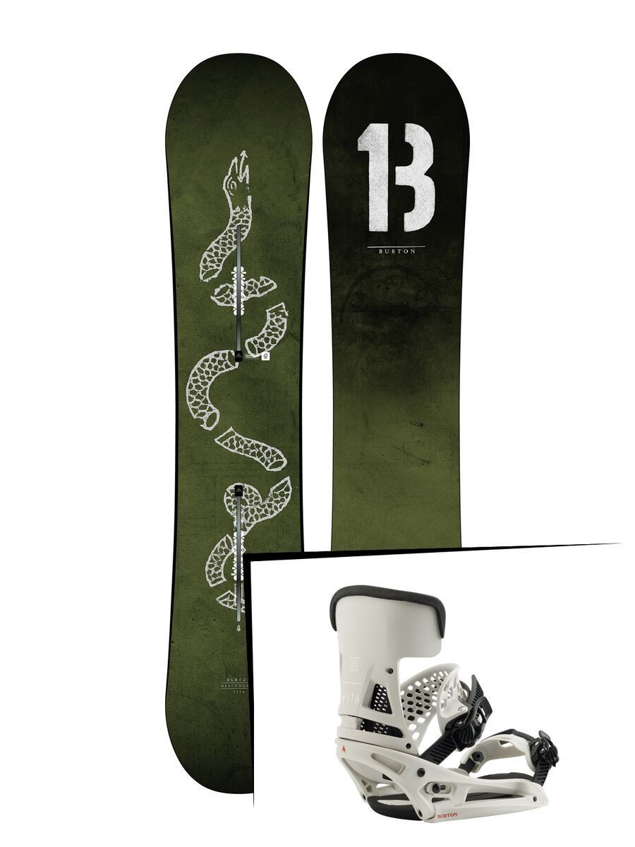 Set: Burton Descendant Wide 2019 + Burton Malavita EST vape cloud - Bild 1